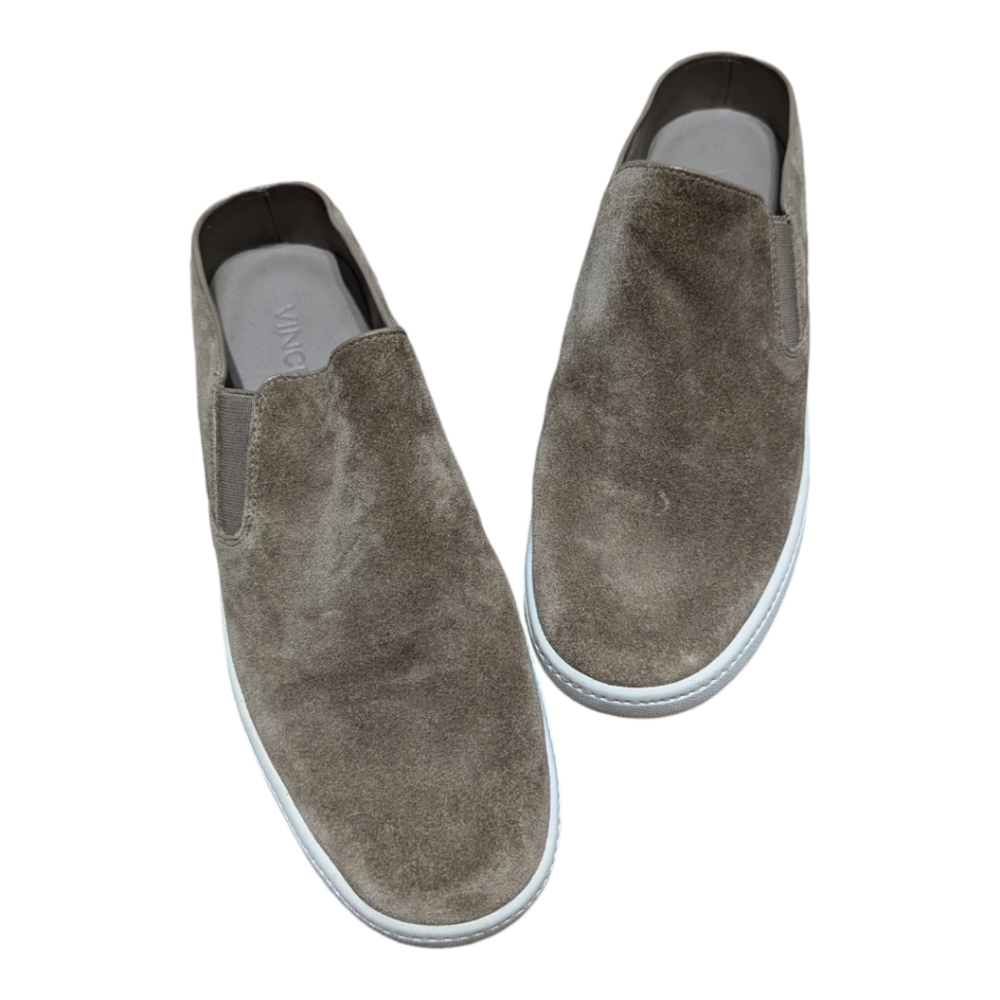 Vince Verrell Tan Slide Suede Mules 8.5M